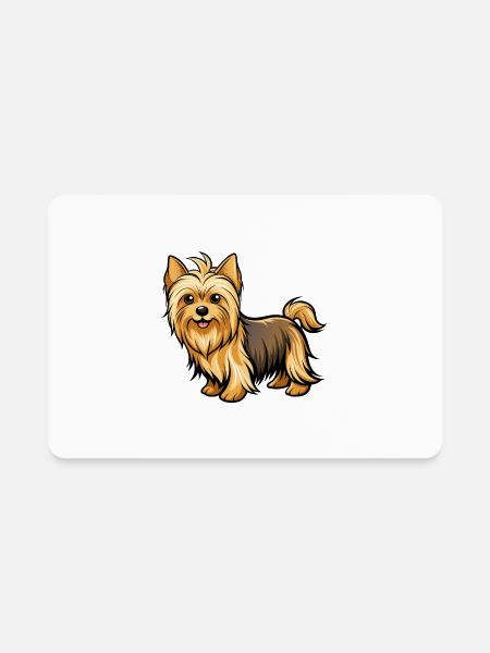 Sleek Silky Terrier Strutting at Dog Show - Rectangle Magnet - white - Front