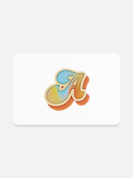 Letter collection: A - Rectangle Magnet - white - Front