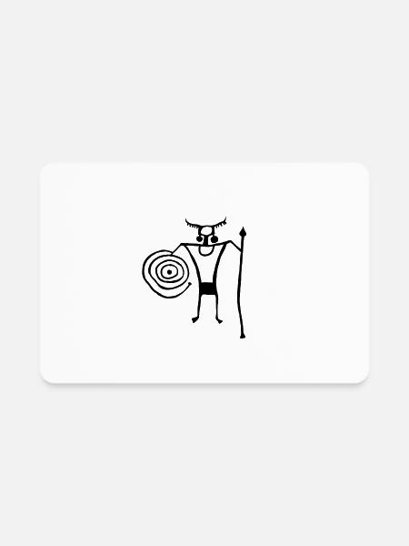 Ancient petroglyph - Rectangle Magnet - white - Front
