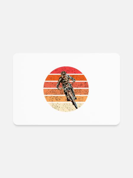 mtb mountain bike - Rectangle Magnet - white