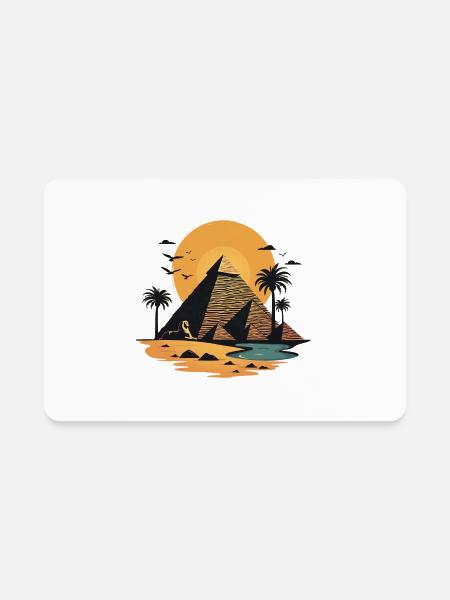 the pyramids - Rectangle Magnet - white - Front