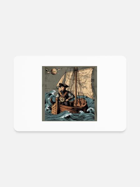 Renaissance Exploration - Rectangle Magnet - white - Front