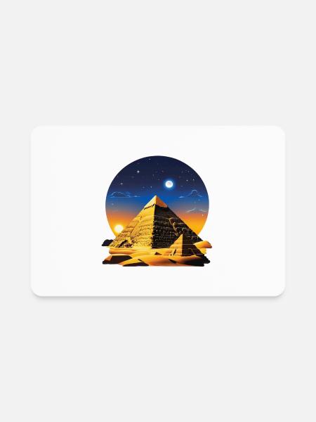 Pyramid Night Sky - Rectangle Magnet - white - Front