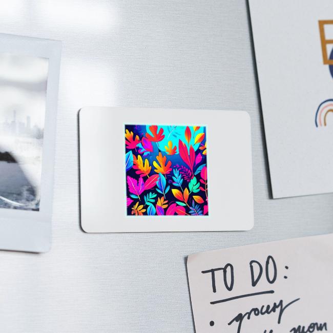 Neon Leaf Paradise Art