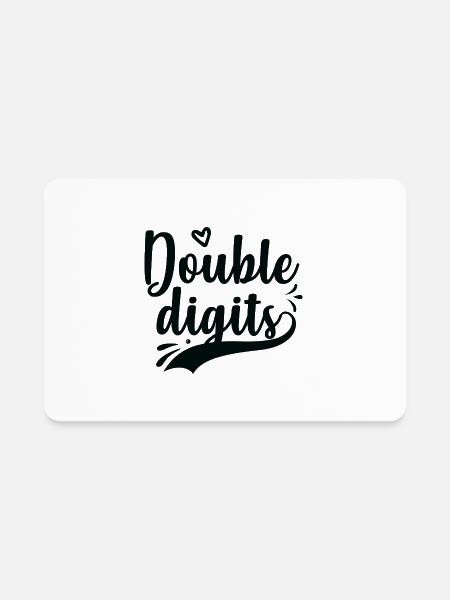 Double digits - Rectangle Magnet - white - Front