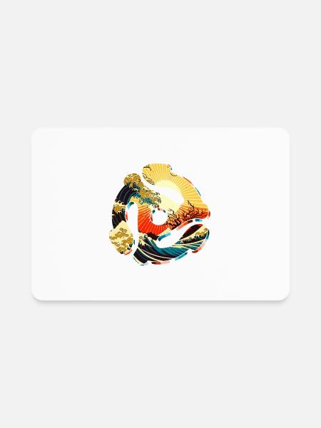 Records Label - Rectangle Magnet - white - Front