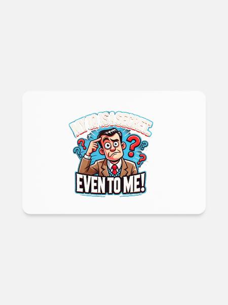 My IQ is a secret - Rectangle Magnet - white - Front