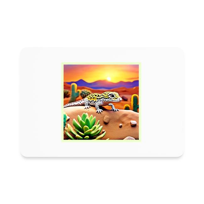 Spotted Gecko Desert Sunset