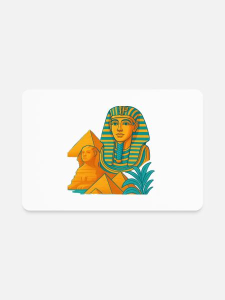 The Pyramids - Rectangle Magnet - white - Front