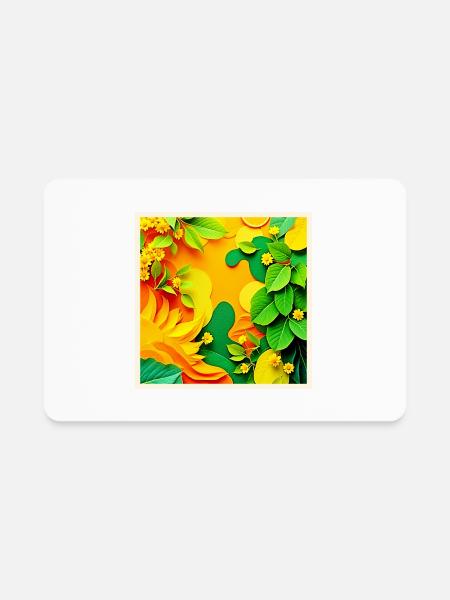 Vibrant Layered Nature - Rectangle Magnet - white - Front