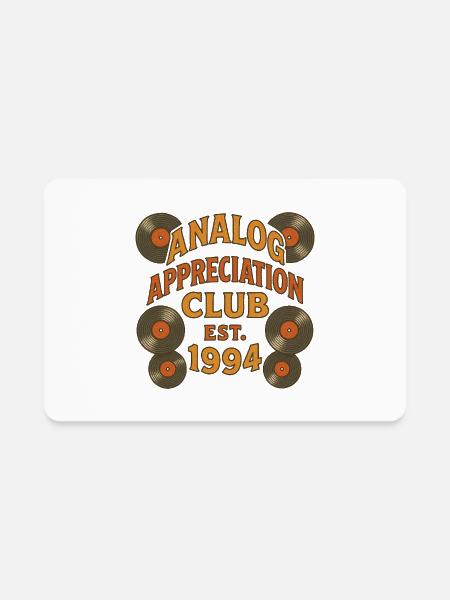 vinyl records - Rectangle Magnet - white - Front