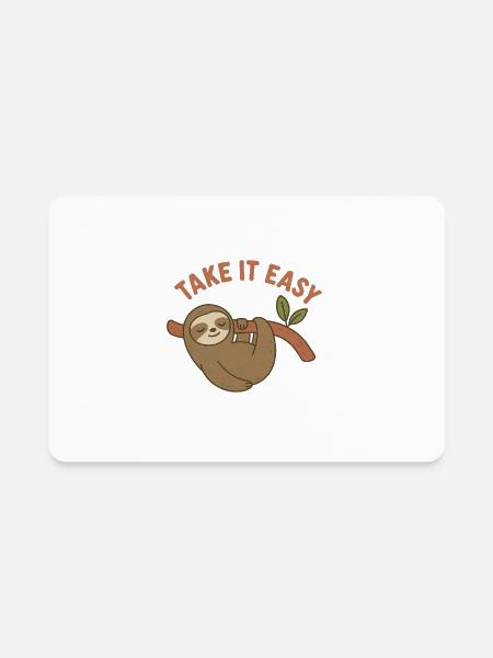 Take It Easy - Rectangle Magnet - white - Front