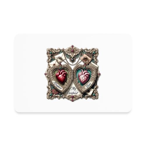 Keeper of My Deepest Love Victorian Locket T-Shirt - Rectangle Magnet