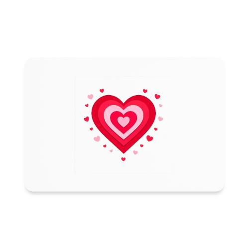 Layered Red & Pink Heart – Cute Valentine Love - Rectangle Magnet