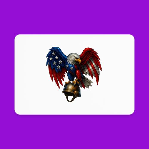 American Flag Bald Eagle - Helmet - Rectangle Magnet