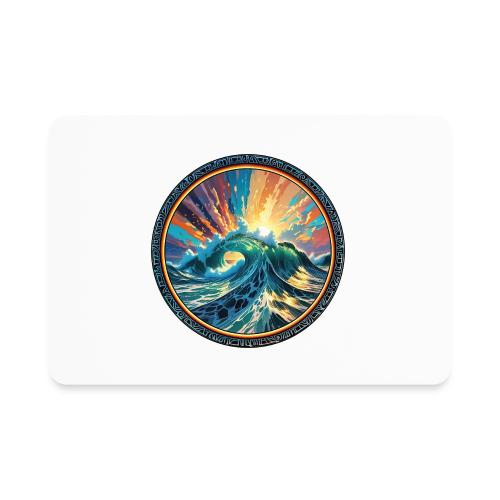 Rainbow Ray Wave - Rectangle Magnet