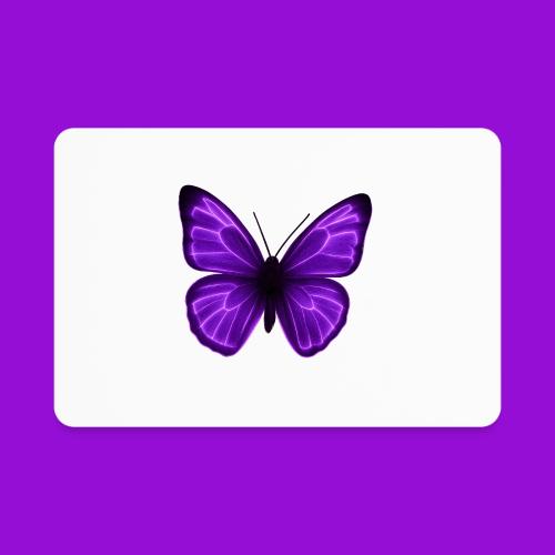 Neon Purple Butterfly - Rectangle Magnet