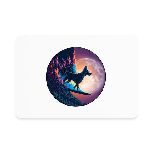 Black Dog Dropping In - Rectangle Magnet