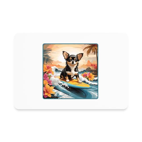 Surfing Chihuahua - Rectangle Magnet