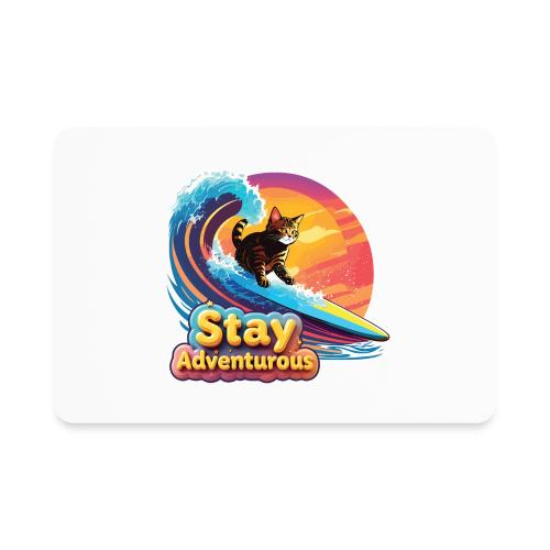 Surfing Kitten Adventure - Rectangle Magnet