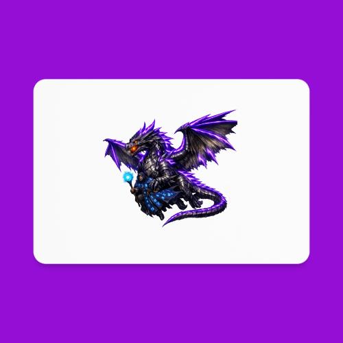 Neon Dragon and Battle Mage - Rectangle Magnet