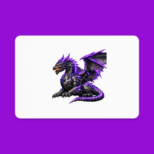 Neon Dragon at Rest - Rectangle Magnet