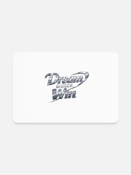 Dream Bigger Win Chrome Logo - Rectangle Magnet - white