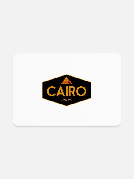 Cairo Egypt - Pyramid - Africa - Rectangle Magnet - white - Front