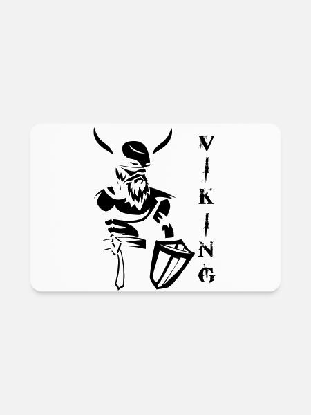 VIKING BLACK SYMBOL - Rectangle Magnet - white - Front