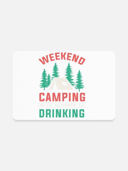 Campfire and Beer Vibes - Rectangle Magnet - white - Front