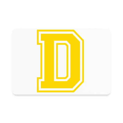 Letter D – Capital Athletic Alphabet Monogram - Rectangle Magnet