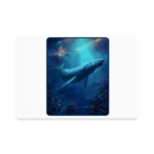 Humpback Whale Ocean Reef Design - Rectangle Magnet