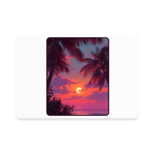 Tropical Sunset Palm Silhouette Design - Rectangle Magnet