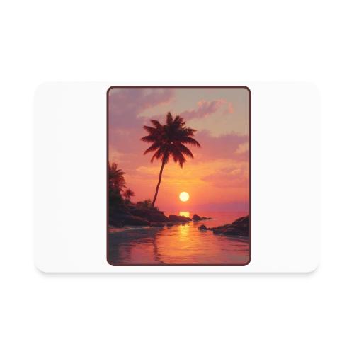 Tropical Beach Sunset Palm Design - Rectangle Magnet