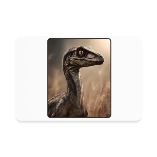 Velociraptor Feathered Portrait Design - Rectangle Magnet