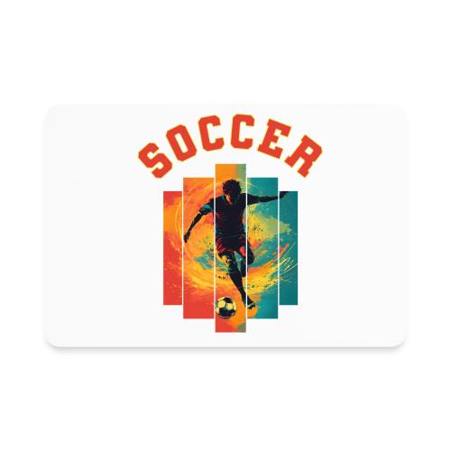 Soccer Heartbeat - Rectangle Magnet