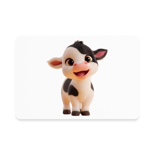 Joyful Cartoon Baby Cow Standing - Rectangle Magnet