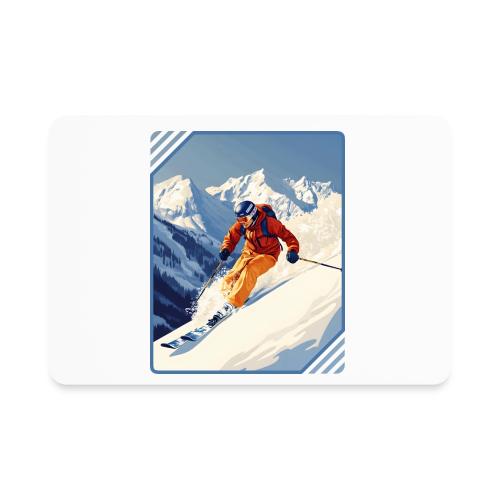 Mountain Skiing Vibes - Rectangle Magnet