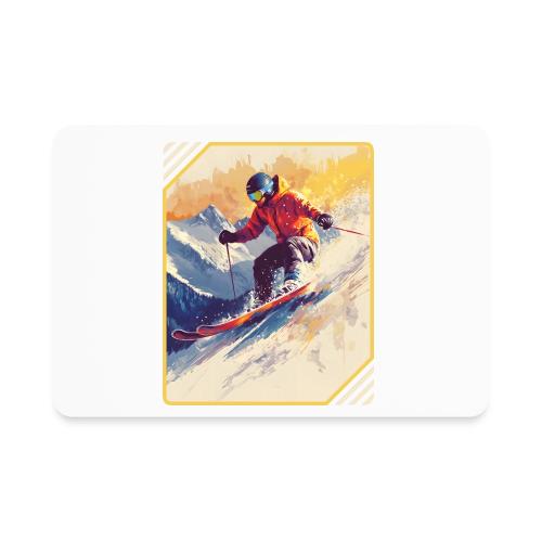 Skiing Through Snow Dreams - Rectangle Magnet