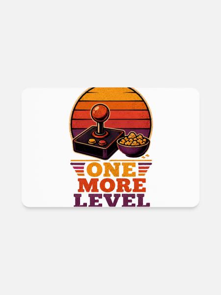 One More Level Arcade Sunset - Rectangle Magnet - white - Front