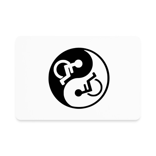 Wheelchair jing jang symbol for wheelchair users * - Rectangle Magnet