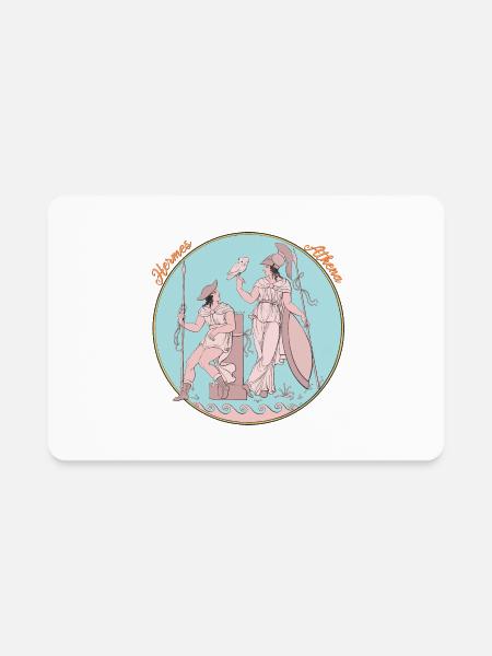 Hermes and Athena - Rectangle Magnet - white - Front