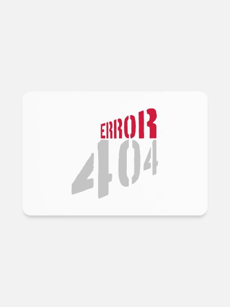 message error 404 network - Rectangle Magnet - white - Front