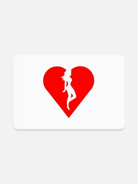 Broken Heart Girl - Rectangle Magnet - white - Front