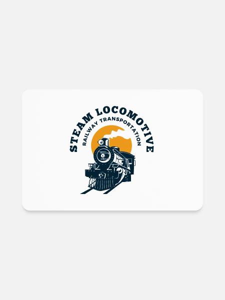 Locomotive Train Transportation T-Shirt - Rectangle Magnet - white - Front