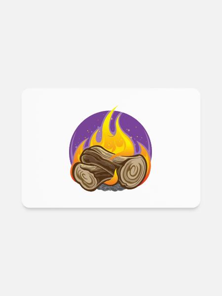 Bonfire - Rectangle Magnet - white - Front