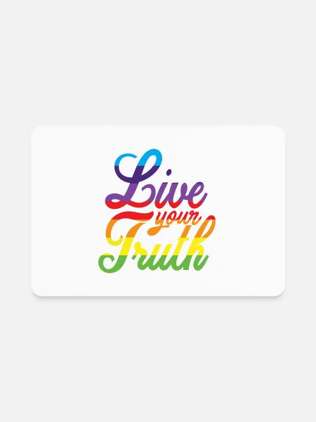 LIVE YOUR TRUTH - Rectangle Magnet - white - Front