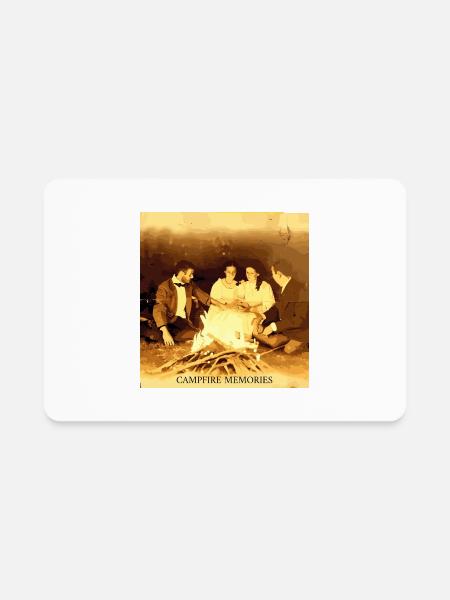Campfire Memories - Rectangle Magnet - white - Front
