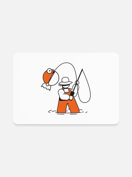 Fantasy Fishing - Rectangle Magnet - white - Front