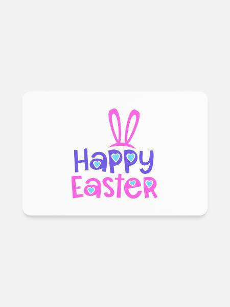Happy Easter Bunny - Rectangle Magnet - white - Front